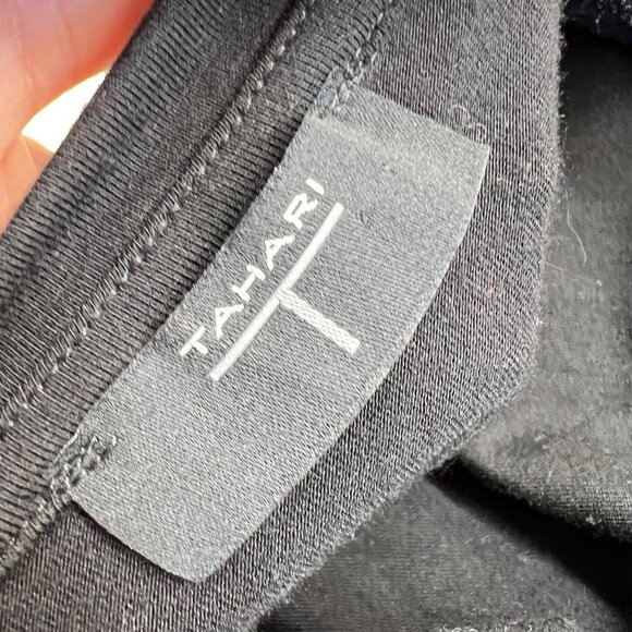 T Tahari Pleated Puff Sleeve Blouse Black Size Small - Picture 9 of 12